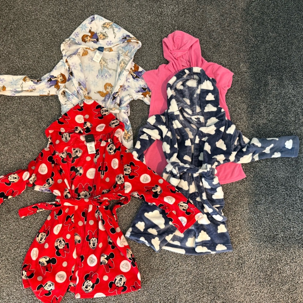 Girls  Kids Robe Collection - Red, Blue, Pink size 8/10